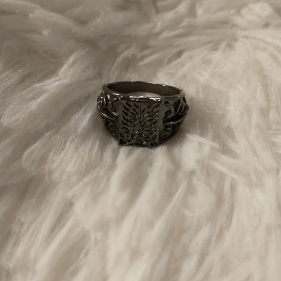 Attack On Titan Ring Gunmetal AOT Anime Wings of Freedom Scouting Legion Corps 8 - Picture 4 of 6